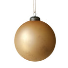 Set of 4 matte antique gold glass ornaments for Christmas trees