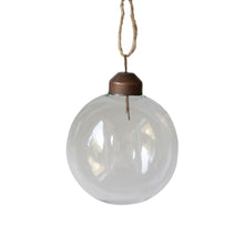 Set of 12 clear glass ornaments for Christmas tree