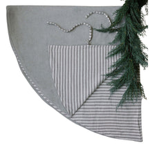 Reversible ticking stripe Christmas tree skirt 60-inch