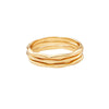 Gold Hammered Stacking Rings - Set of 3