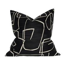 Abstract Pillow Cover in Black, Kravet Woven Textiles