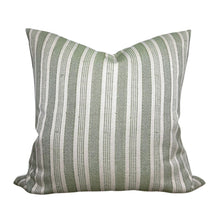 Amida Pillow Cover in Green on Natural, Peter Dunham Textiles