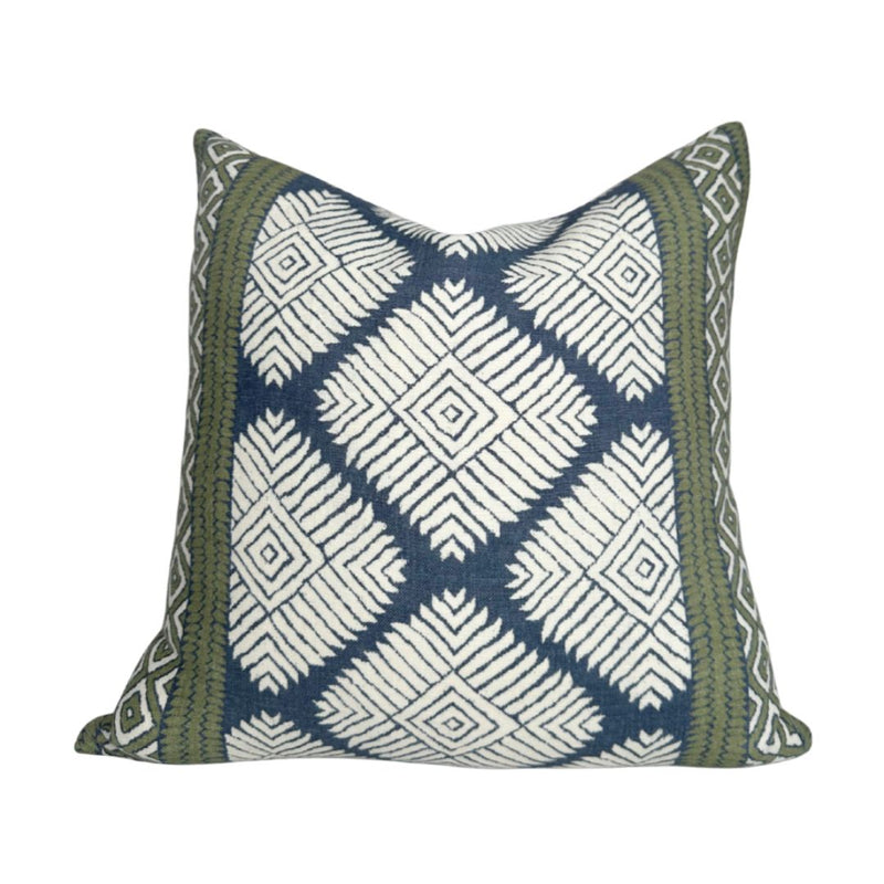 Austin Pillow Cover in Bluestone + Green