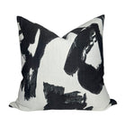 Brushstrokes Pillow Cover in Ebony, Indoor Outdoor Pillows