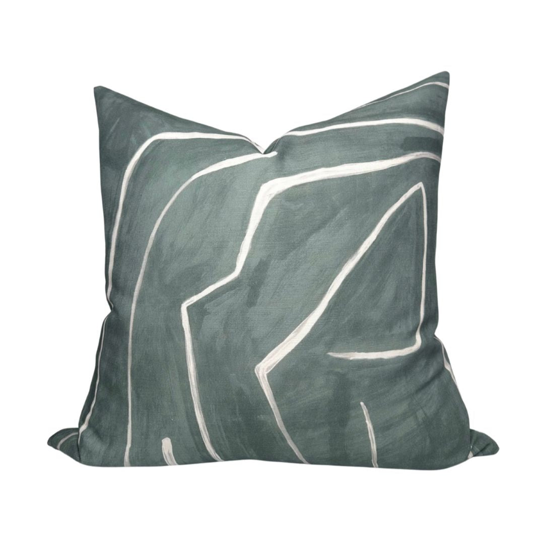 Graffito Pillow Cover in Denim, Kelly Wearstler Textiles