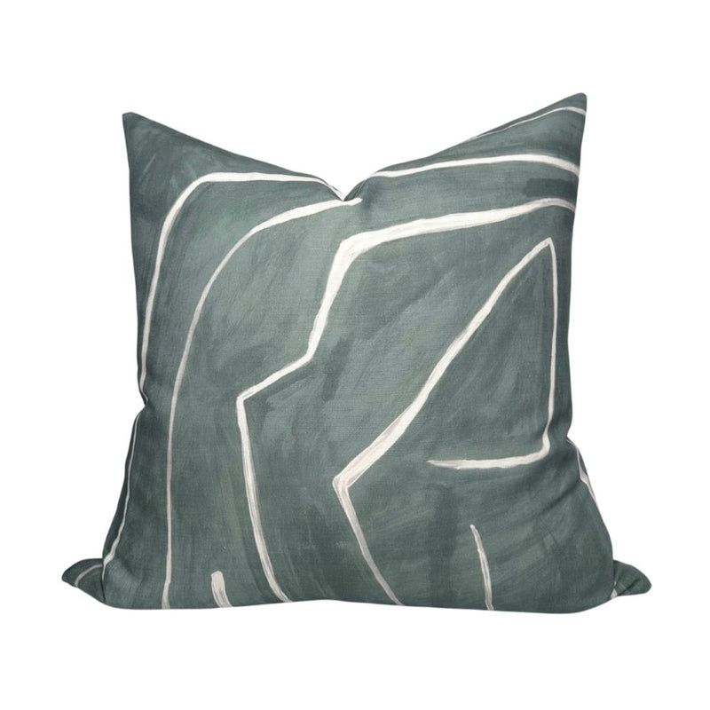 Graffito Pillow Cover in Denim, Kelly Wearstler Textiles