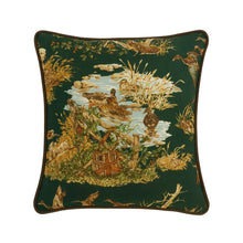Dog and Duck Pillow Cover in Verdant, Schumacher Textiles