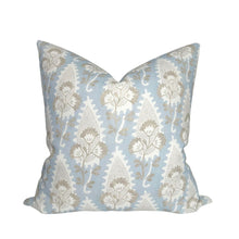 Cornwall Floral Pillow Cover in Sky Blue