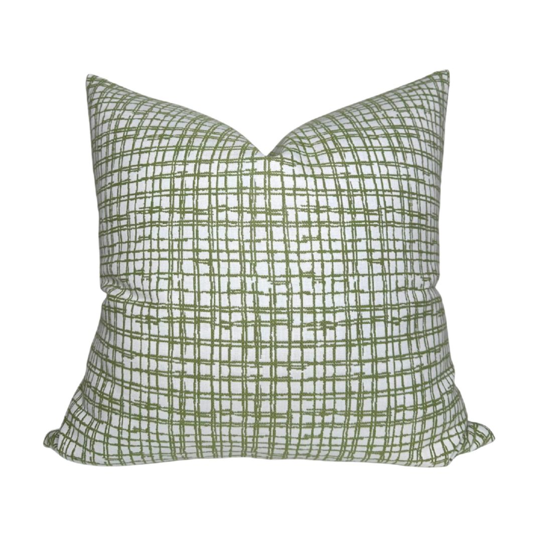Arcadia Woven Pillow Cover in Sage, Indoor Outdoor Pillow