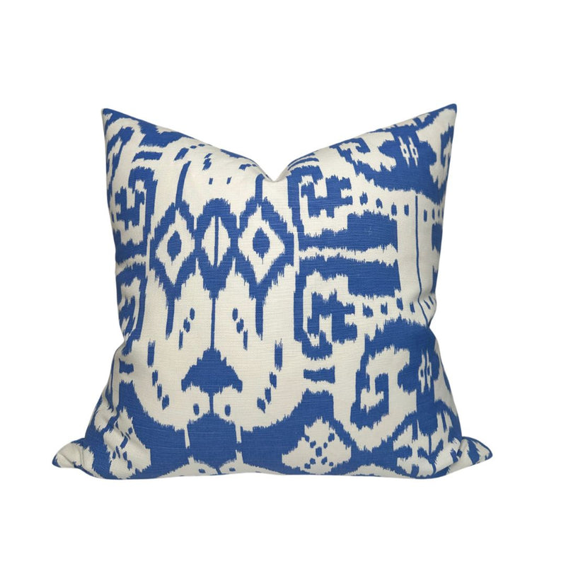 Island Ikat Pillow Cover in Royal Blue