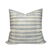 Indro Pillow Cover in Lake on Natural, Susan Connor Textiles