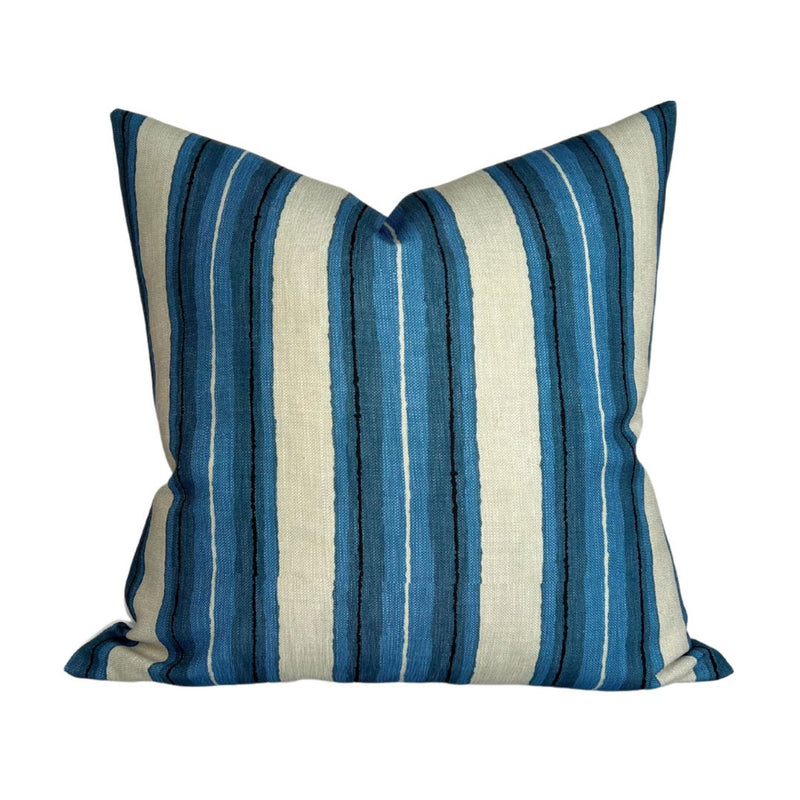 Kelly Wearstler Shoreline Pillow Cover in Pacific Blue, Indoor Outdoor Pillows