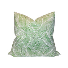 Abstract Leaf Pillow Cover in Leaf Green, Schumacher Textiles