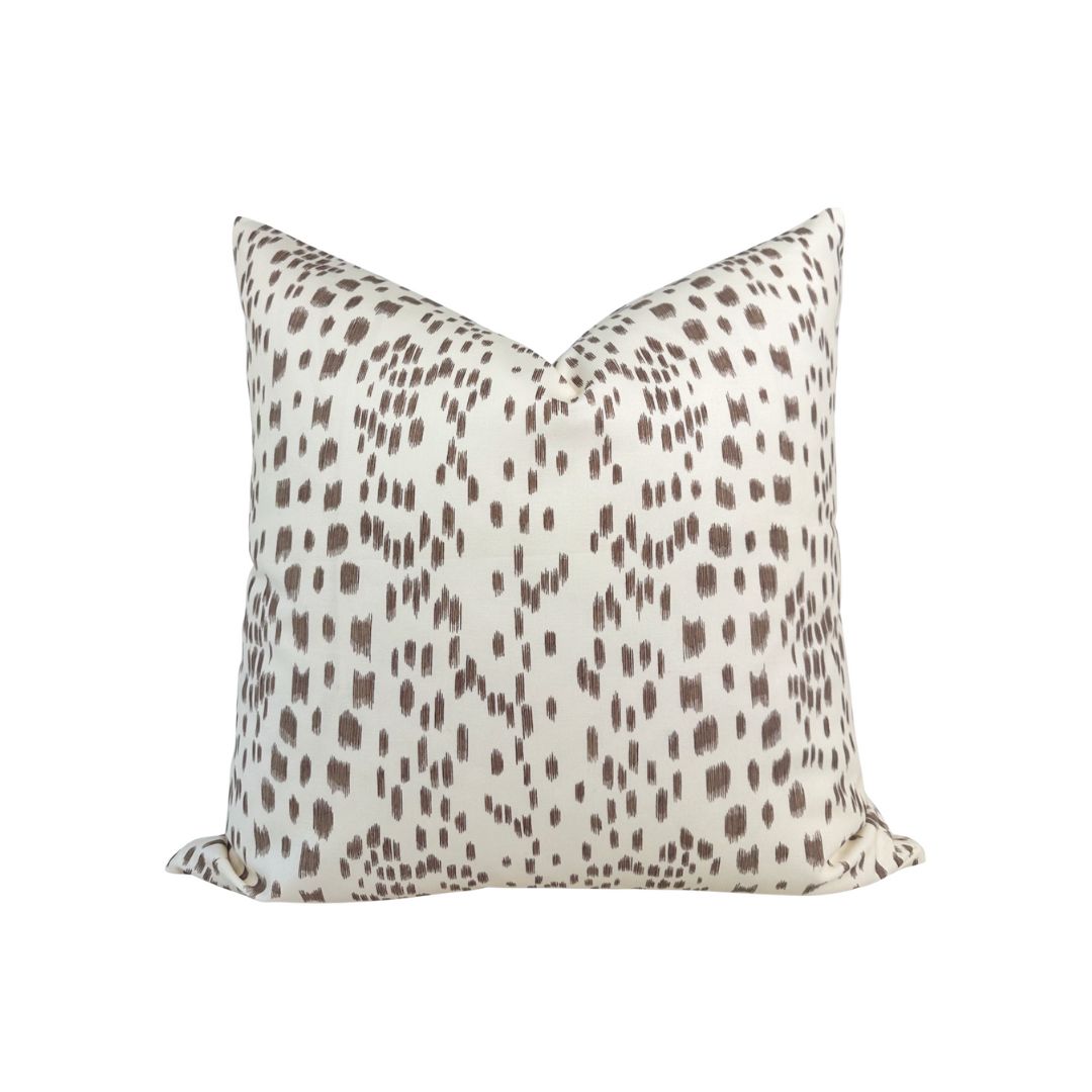 Les Touches Pillow Cover in Tan Brown