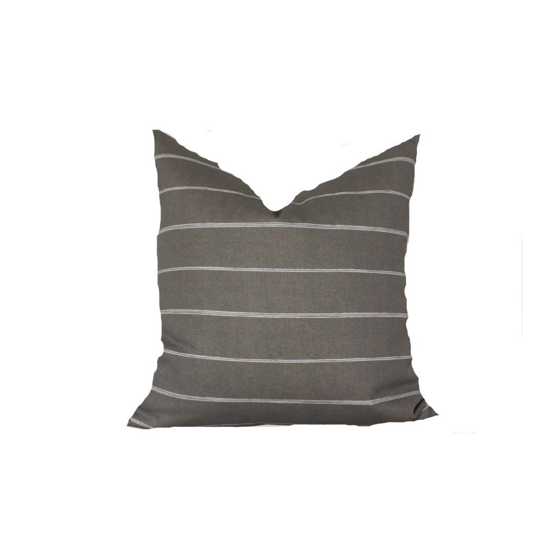 Brown Striped Pillow Cover