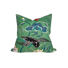 Lotus Garden Pillow Cover in Jade Green, Schumacher Textiles