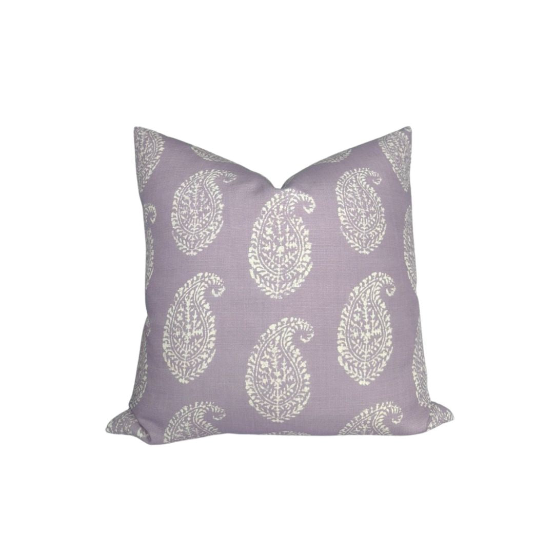 Kashmir Paisley Pillow Cover in Lilac Purple, Peter Dunham Textiles