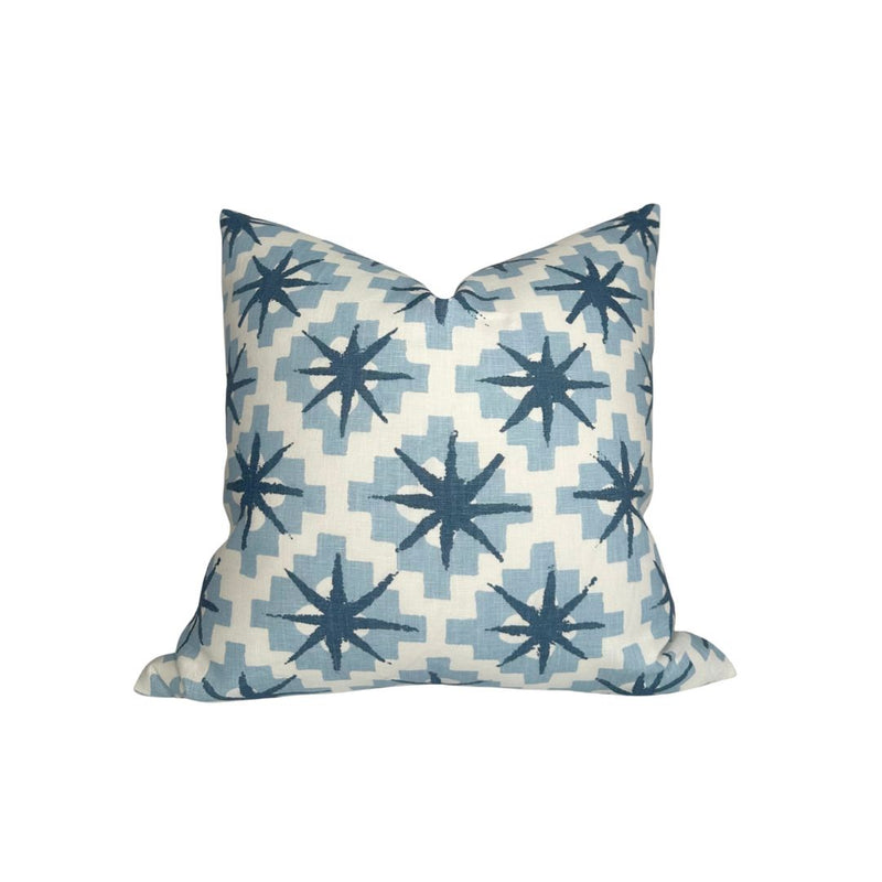 Starburst Pillow Cover in North Blue/Blue, Peter Dunham Textiles