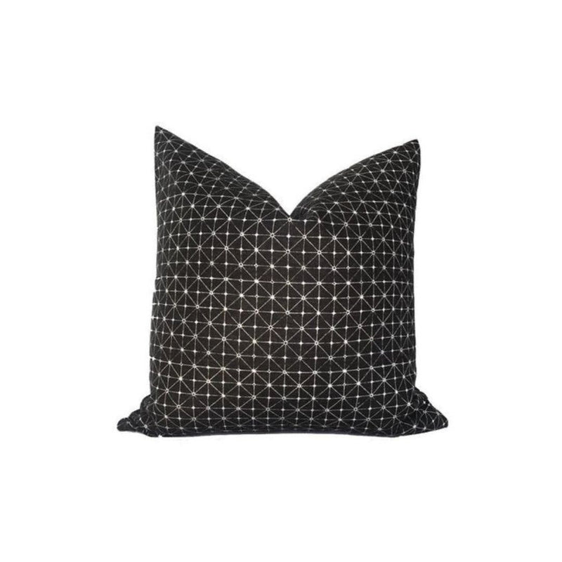 Fano Pillow Cover in Black, Designer Pillows