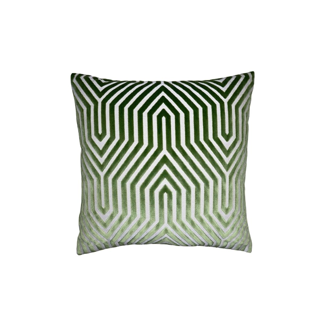 Vanderbilt Pillow Cover in Lettuce Green, Schumacher Textiles