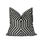 Vanderbilt Pillow Cover in Noir Black, Schumacher Textiles