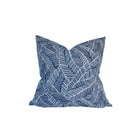 Abstract Leaf Pillow Cover in Navy Blue, Schumacher Textiles
