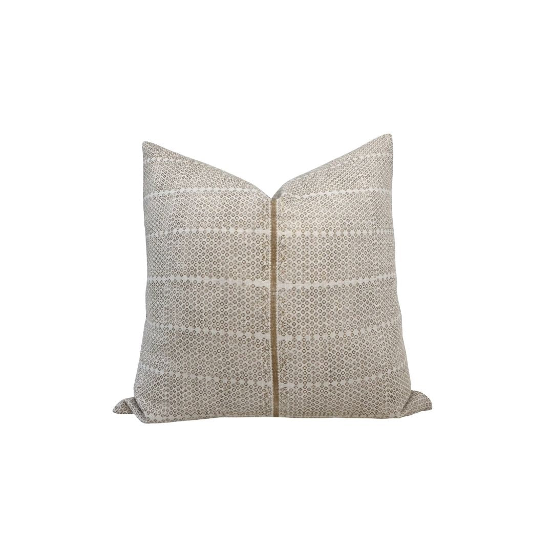 Madu Pillow Cover in Sand Brown, Susan Connor Textiles | ONE