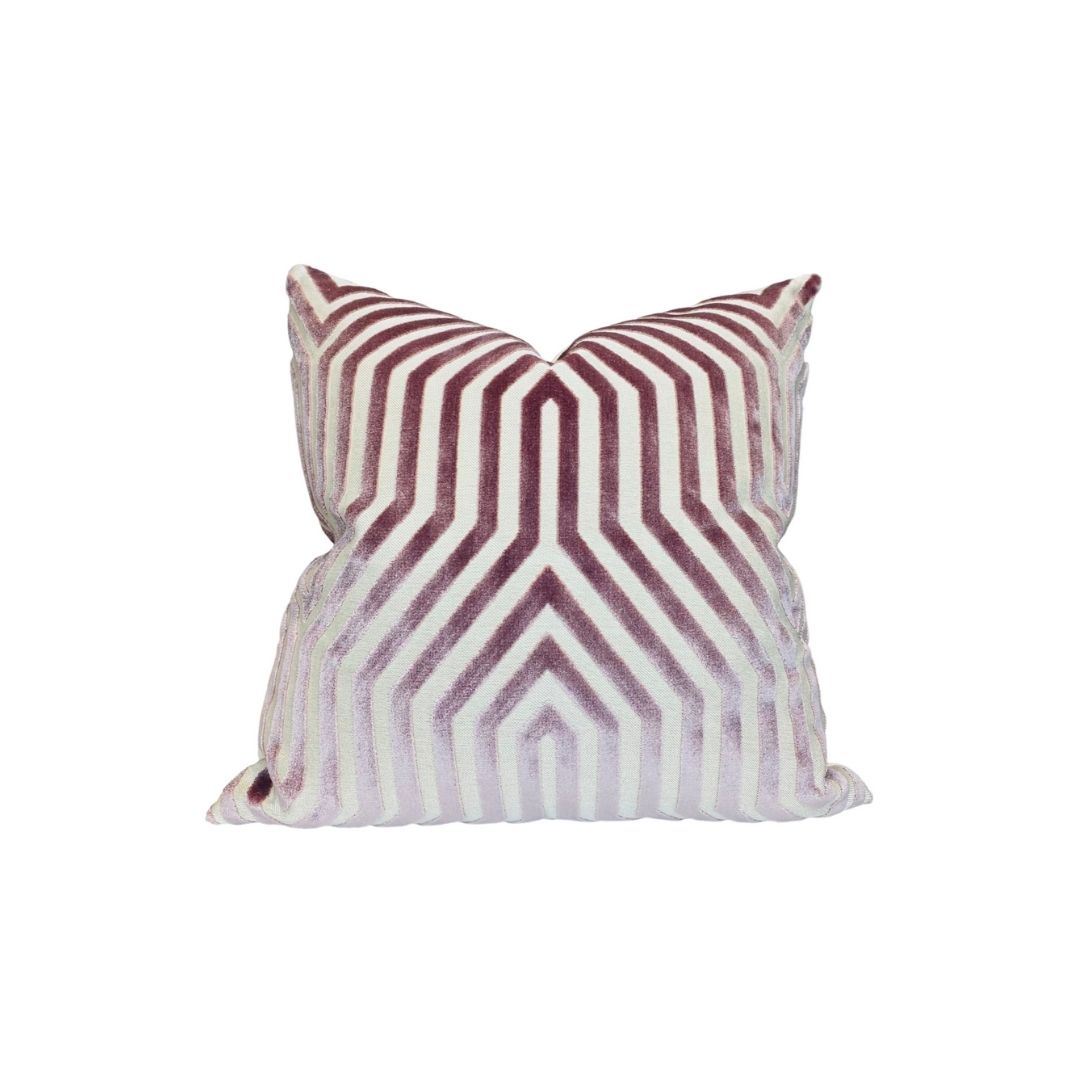 Vanderbilt Velvet Pillow Cover in Lilac, Schumacher Textiles