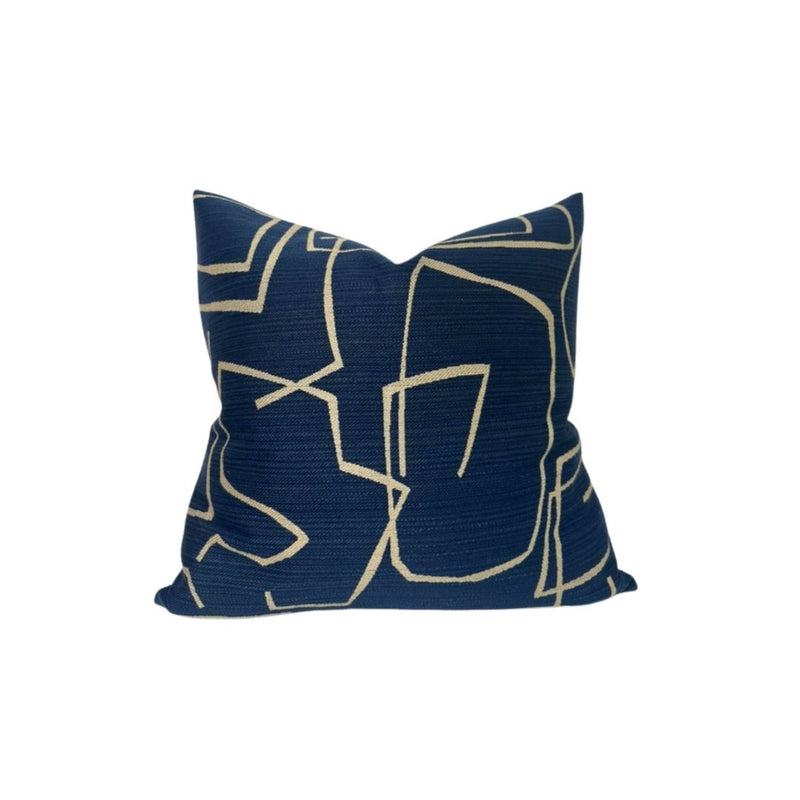 Kravet Abstract Pillow Cover in Indigo