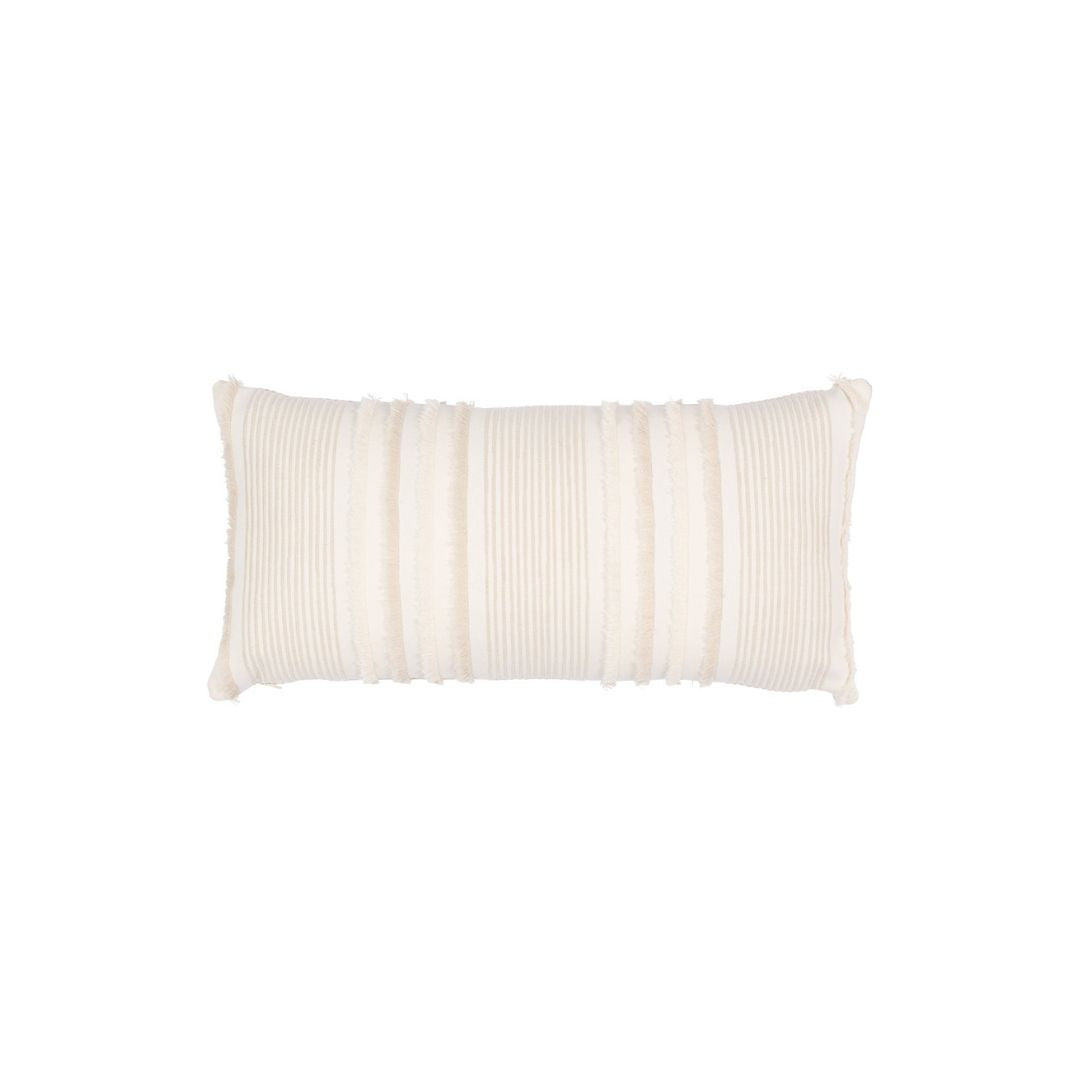 Schumacher Billy Embroidered Pillow Cover in Natural, Indoor Outdoor Pillow