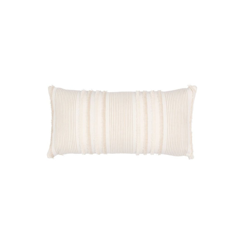 Schumacher Billy Embroidered Pillow Cover in Natural, Indoor Outdoor Pillow
