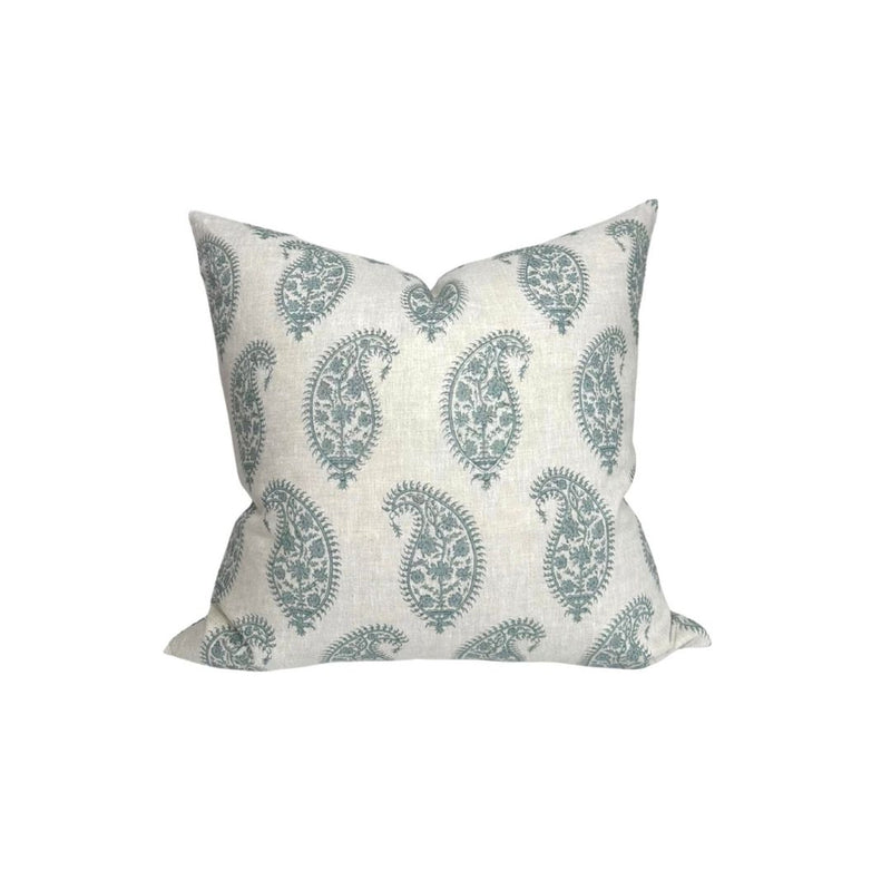 Paisley Pillow Cover in Celadon, Walter G Textiles