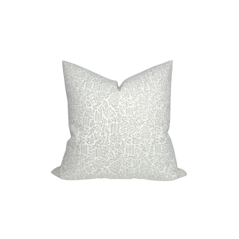 Morris Pillow Cover in Taupe, Schumacher Textiles
