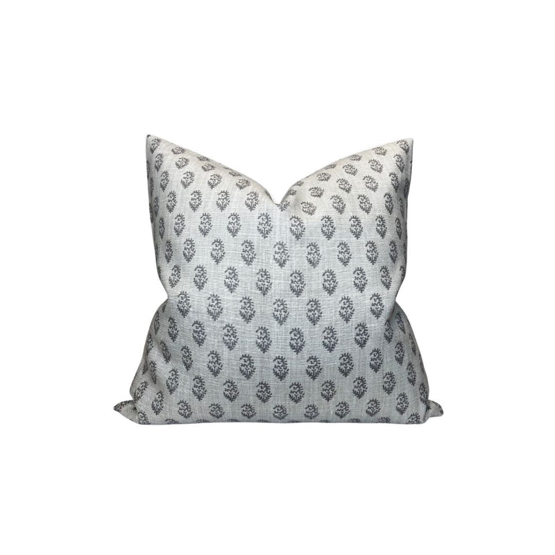 Rajmata Tonal Pillow Cover in Ash Grey, Peter Dunham Textiles