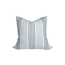 Running Stitches Pillow Cover in Blues, Schumacher Textiles