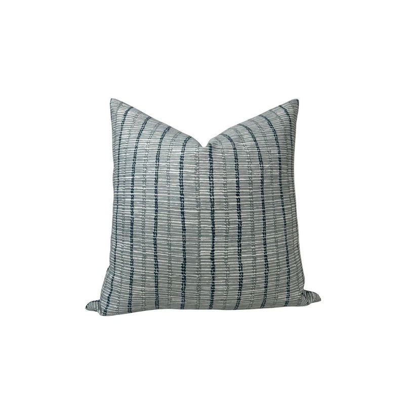 Taza Pillow Cover in Mineral Blue, McLaurin + Piercy Textiles