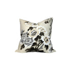 Pyne Hollyhock Pillow Cover in Charcoal, Schumacher Textiles