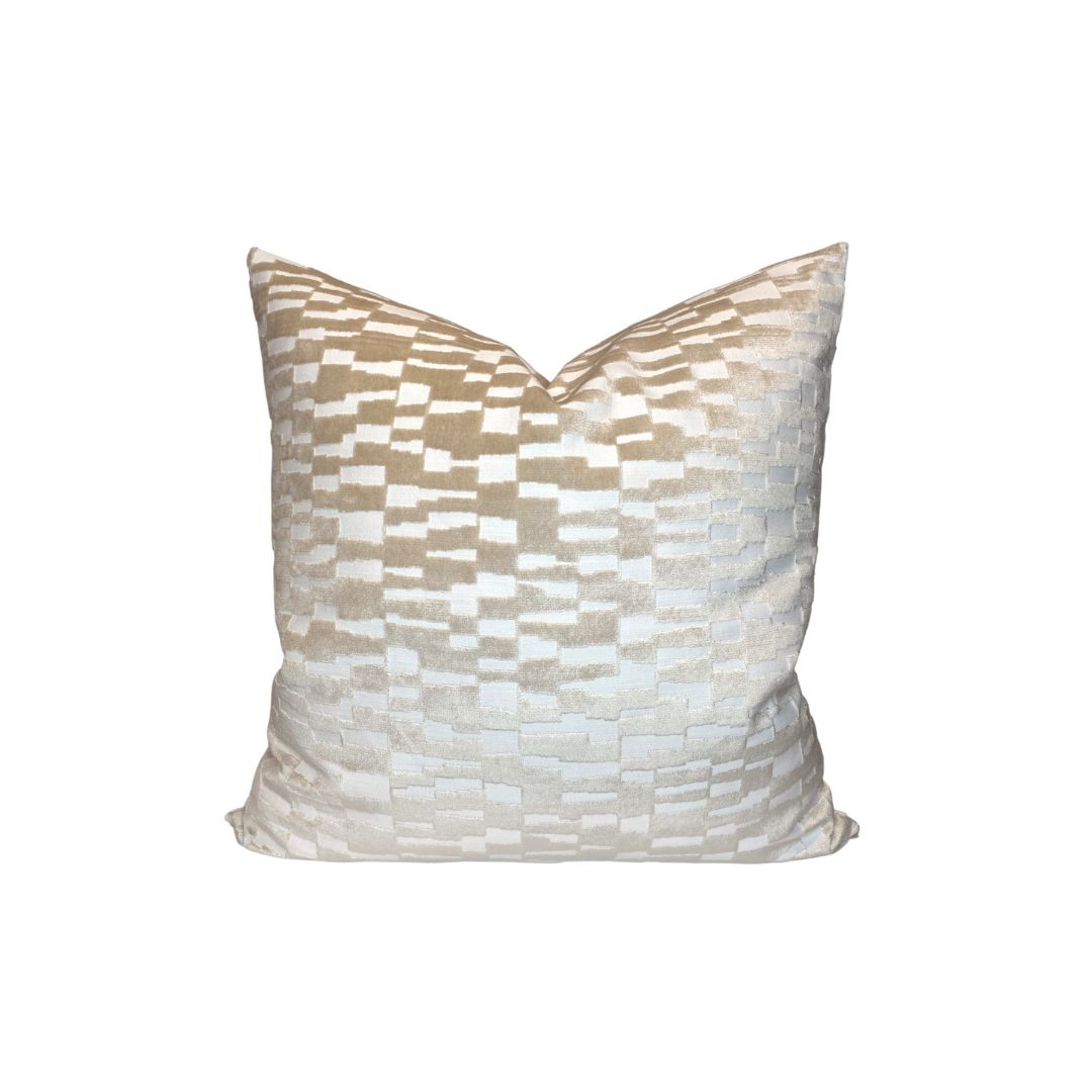 Mod Velvet Pillow Cover in Tan