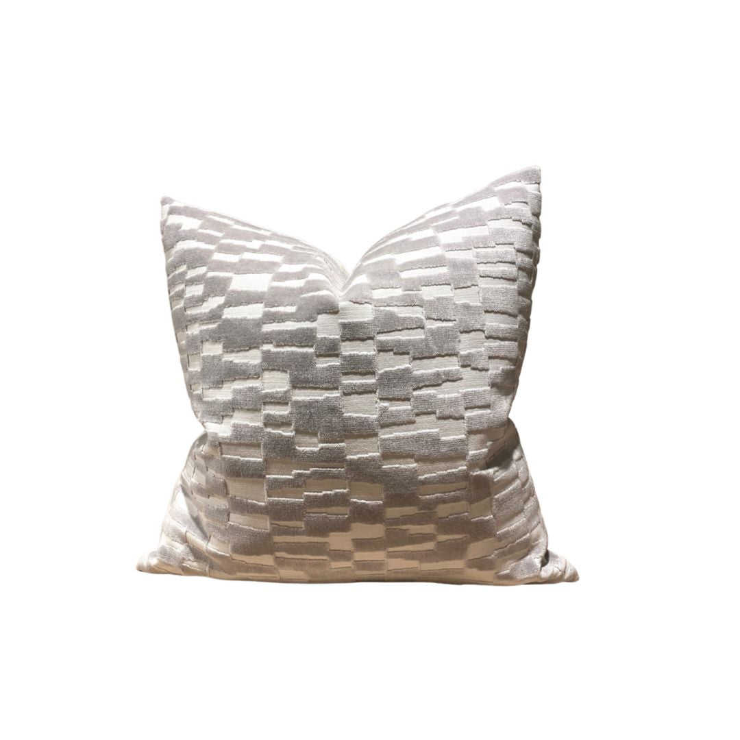 Mod Velvet Pillow Cover in Grey