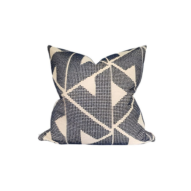 Sierra Pillow Cover in Indigo Blue, Schumacher Textiles