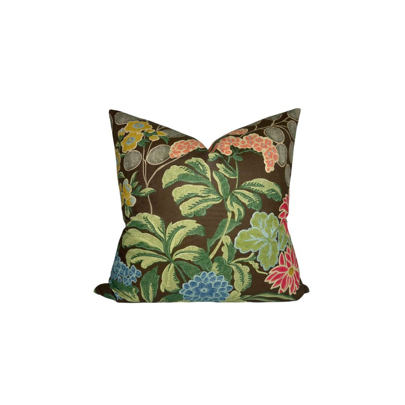 Meadow Floral Pillow Cover in Brown