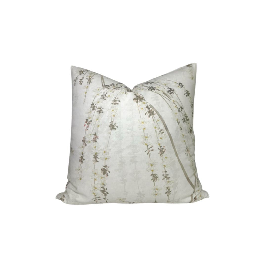 Weeping Blossom Pillow Cover in Beige