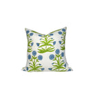 Mughal Pillow Cover in Sky Blue and Pistachio, Schumacher Textiles