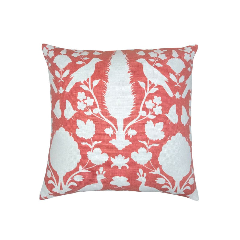 Chenonceau Pillow Cover in Coral, Schumacher Textiles