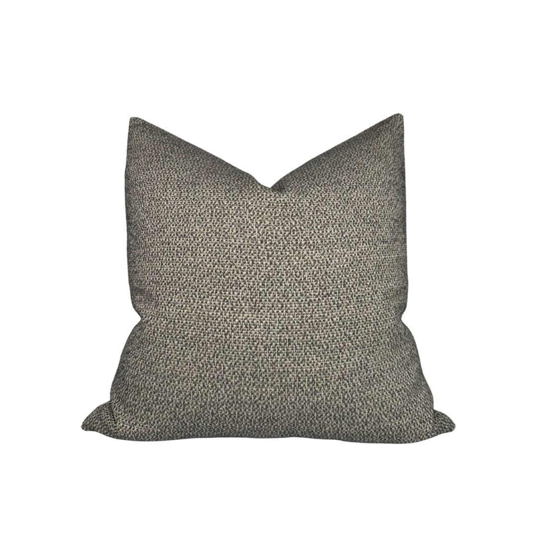 Nubby Woven Pillow Cover in Charcoal