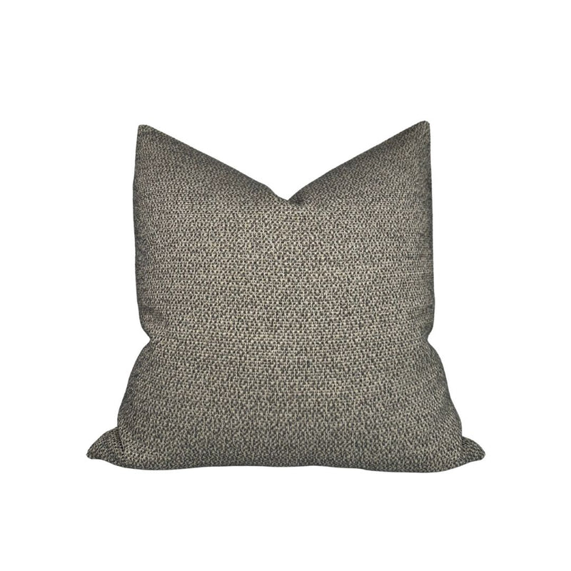 Nubby Woven Pillow Cover in Charcoal