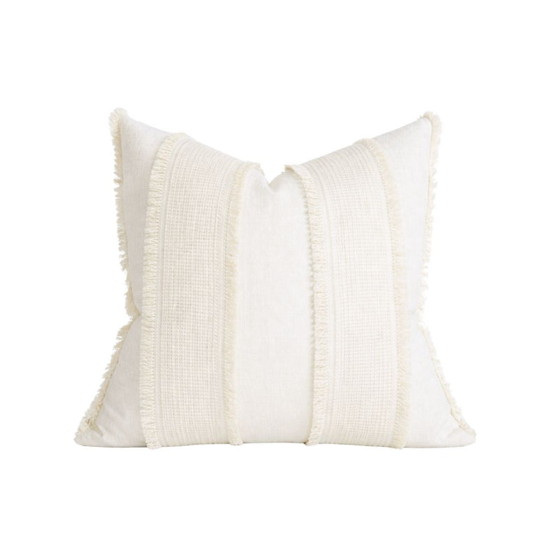 Tulum Casement Embroidered Pillow Cover in Ivory, Schumacher Textiles