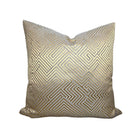 Maze Velvet Pillow Cover in Golden