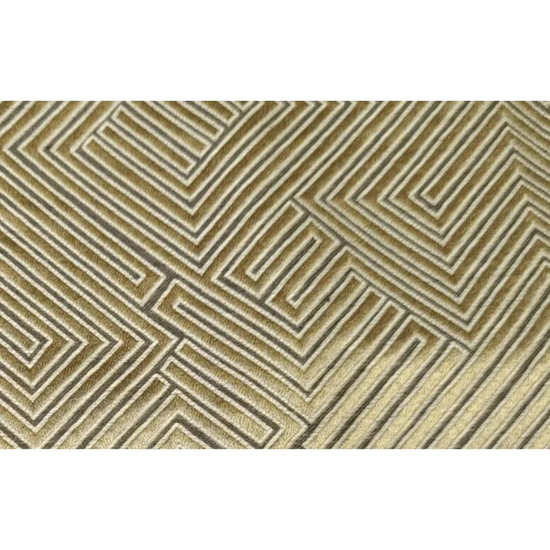 Maze Velvet Pillow Cover in Golden