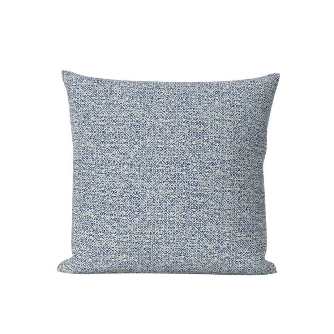 Sarong Weave Pillow Cover in Indigo Blue, Schumacher Textiles